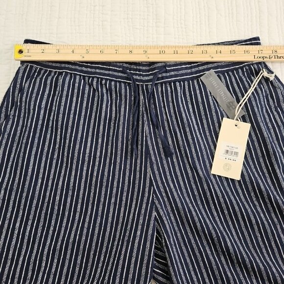 Hudson & Barrow Navy Blue Textured Shorts Men's Large 8" Inseam Drawstring NWT - Picture 5 of 13